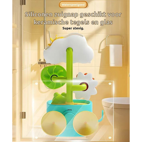 Eco Toys Wolk en Bloem Blauw Badspeelgoed