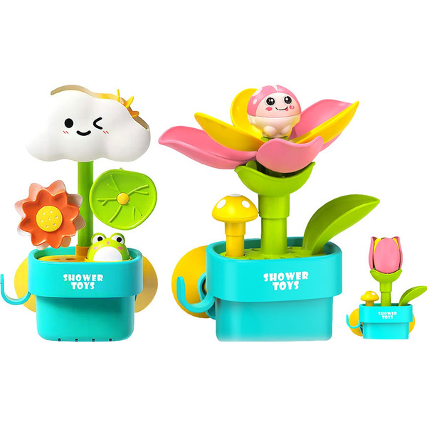 Eco Toys Wolk en Bloem Roze Badspeelgoed