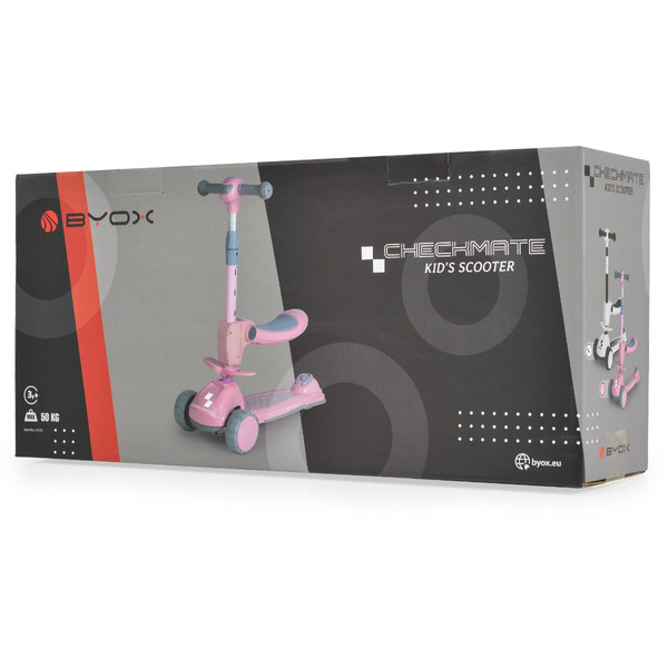 Byox Checkmate Lace Pink 2-in-1 Step/Loopfiets 112286