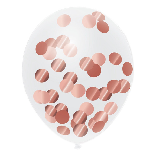 Jep-Party Rose 30cm 5 Stuks Confetti Ballonnen 442367