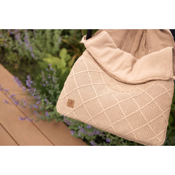 Jollein Check Knit Biscuit 3/5 punts 0-9 Maanden Autostoel Voetenzak 025-811-68039