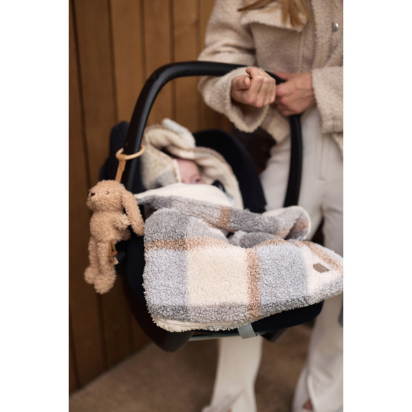Jollein Check Boucle 3/5 punts 0-9 Maanden Autostoel Voetenzak 025-811-68050