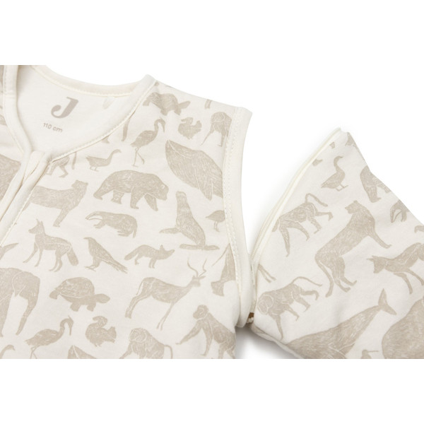 Jollein Animals Nougat 110 cm Slaapzak met Afritsbare Mouwen 016-542-67044