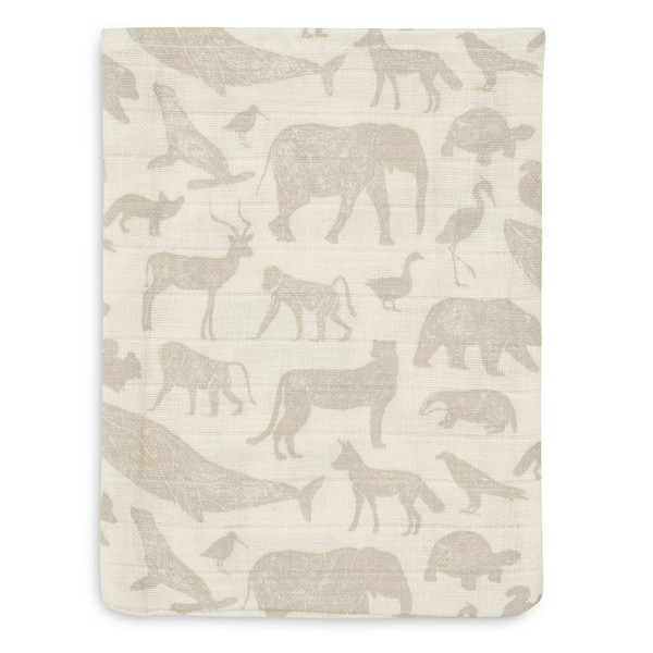 Jollein Animals Nougat 3 Stuks Hydrofiel Washandjes 536-848-67044