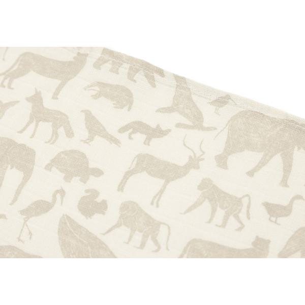 Jollein Animals Nougat 115 x 115 cm Hydrofiel Multidoek 2 Stuks 535-852-67044