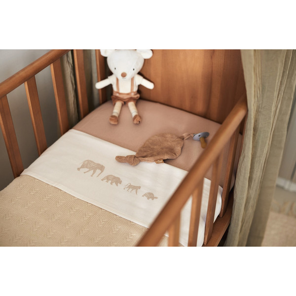 Jollein Animals Nougat 75 x 100 cm Wieglaken 008-511-67044