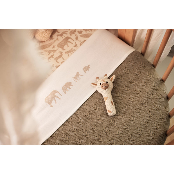 Jollein Animals Nougat 75 x 100 cm Wieglaken 008-511-67044