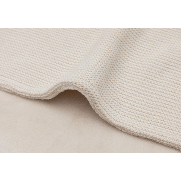 Jollein Basic Knit Oatmeal / Velvet 100 x 150 cm Ledikantdeken