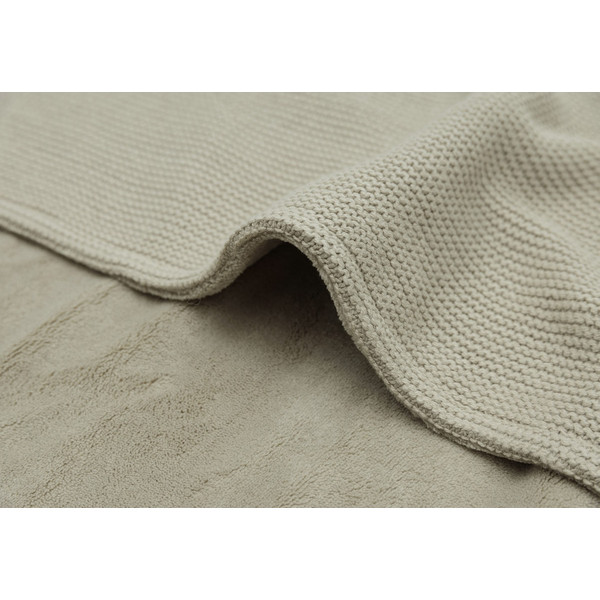 Jollein Basic Knit Olive Green / Fleece 75 x 100 cm Wiegdeken 517-511-67054