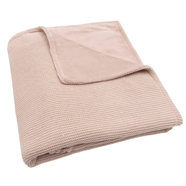 Jollein Basic Knit Wild Rose / Fleece 100 x 150 cm Ledikantdeken 517-522-67068
