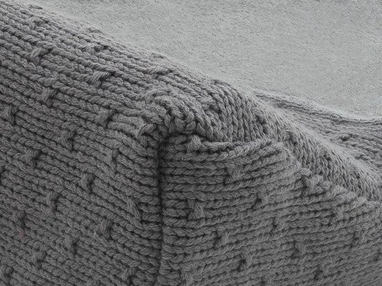 Jollein Bliss Knit Storm Grey 50 x 70 cm Aankleedkussenhoes 022-503-65354