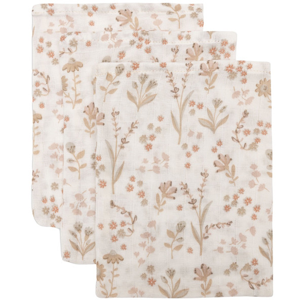 Jollein Bloomy 3 Stuks Hydrofiel Washandjes 536-848-68076