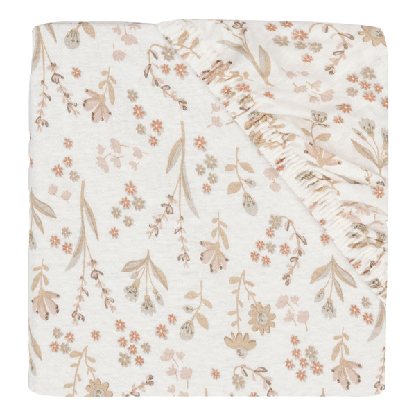 Jollein Bloomy Jersey 60 x 120 cm Ledikant Hoeslaken