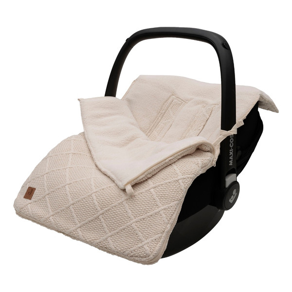 Jollein Check Knit Oatmeal 3/5 punts 0-9 Maanden Autostoel Voetenzak 025-811-68038