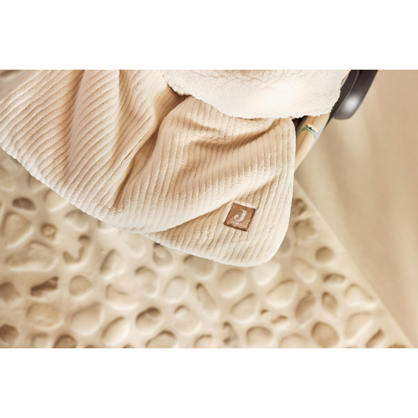 Jollein Cloudy Rib Oatmeal 3/5 punts 0-9 Maanden Autostoel Voetenzak