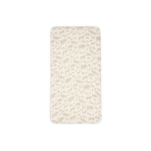 Jollein Jersey Animals Nougat 40/50 x 80/90 cm Wieg Hoeslaken 511-501-67044