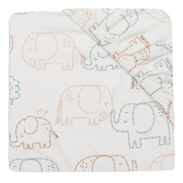 Jollein Jersey Elephant Tales 70 x 140/150 cm Junior Hoeslaken
