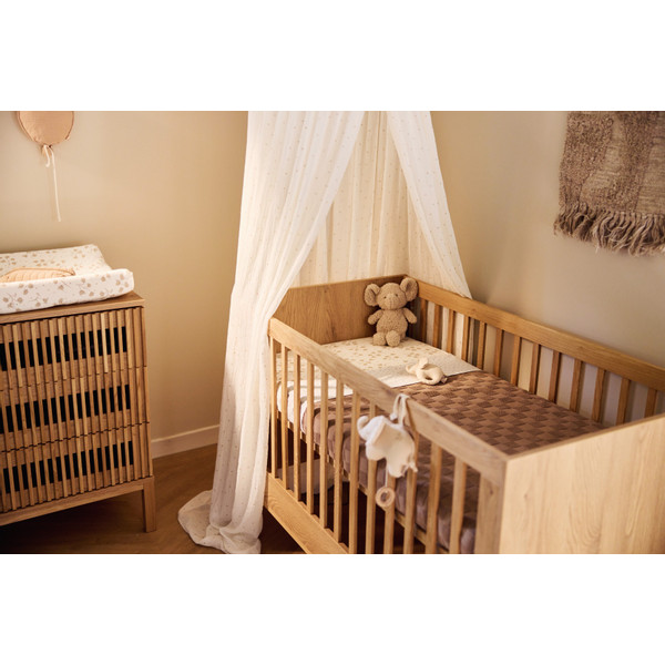 Jollein Jersey Leafy Dreams 70 x 140/150 cm Junior Hoeslaken