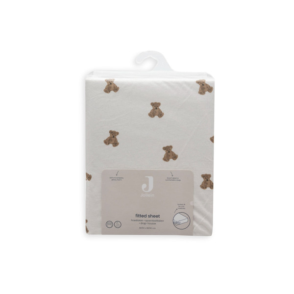 Jollein Jersey Mini Teddy Bear 40 x 80/90 cm Wieg Hoeslaken