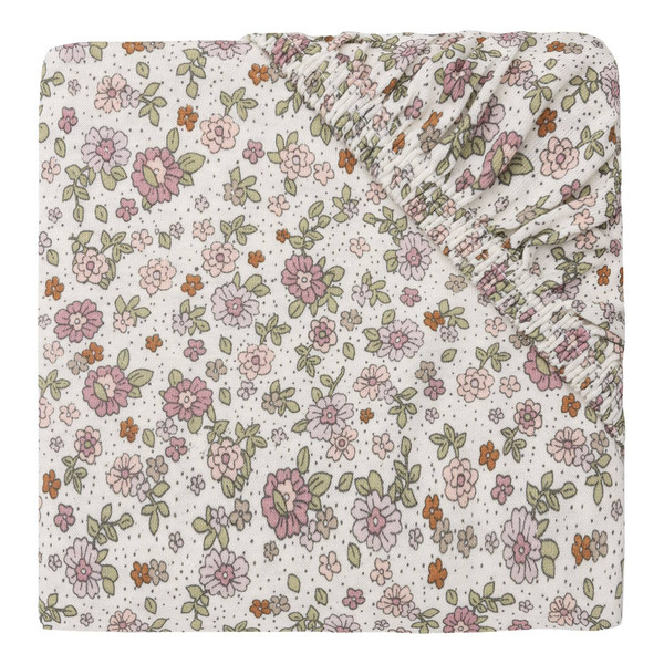 Jollein Jersey Retro Flowers 40/50 x 80/90 cm Wieg Hoeslaken 511-501-67045