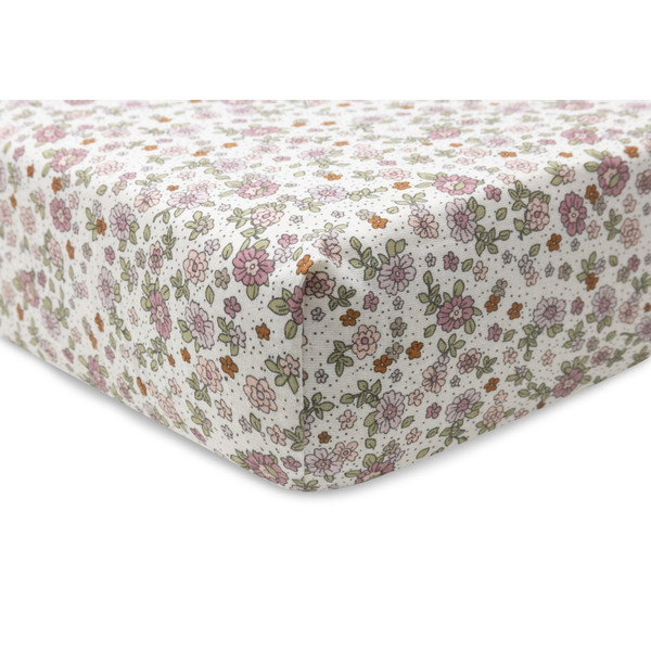 Jollein Jersey Retro Flowers 60 x 120 cm Ledikant Hoeslaken 511-507-67045