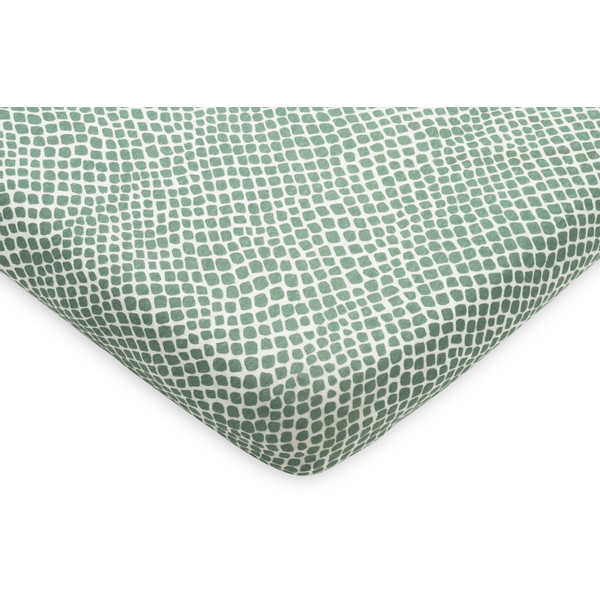 Jollein Jersey Snake Ash Green 75 x 95 cm Boxmatras Hoeslaken 511-847-65350