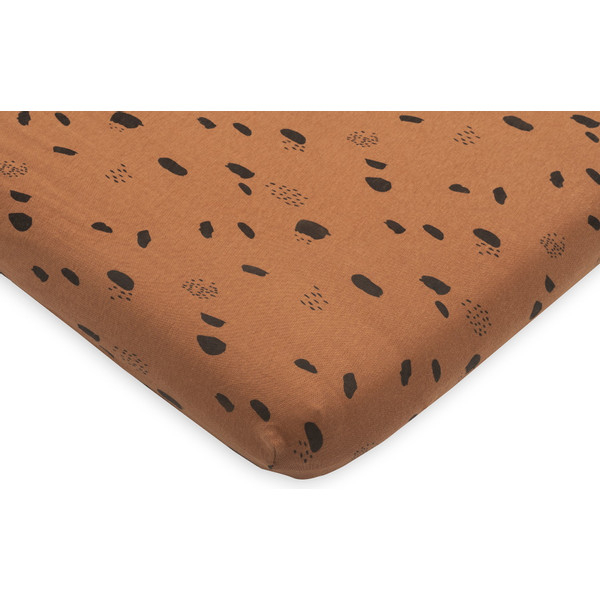 Jollein Jersey Spot Caramel 75 x 95 cm Boxmatras Hoeslaken 511-847-65346