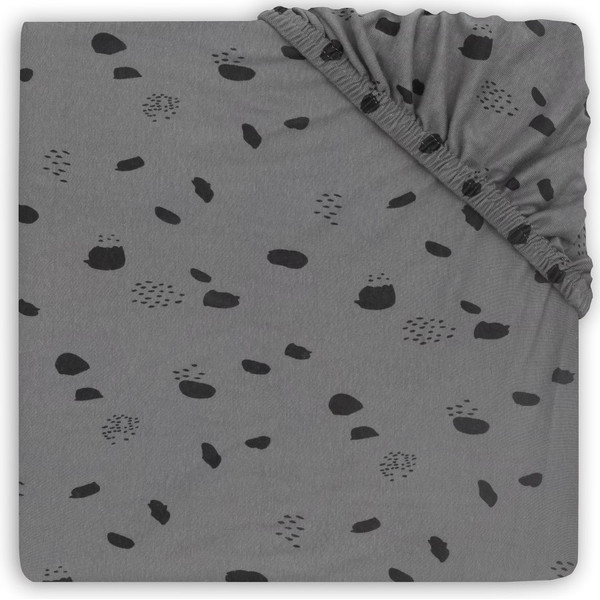 Jollein Jersey Spot Storm Grey 75 x 95 cm Boxmatras Hoeslaken 511-847-65347