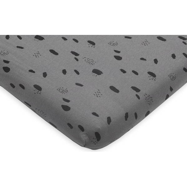 Jollein Jersey Spot Storm Grey 75 x 95 cm Boxmatras Hoeslaken 511-847-65347
