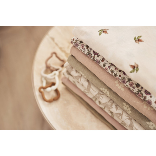 Jollein Jersey Wild Rose 40 x 80/90 cm Wieg Hoeslaken 511-501-67069