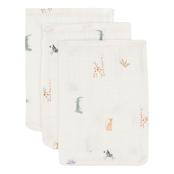 Jollein Jungle Jambo 3 Stuks Hydrofiel Washandjes 536-848-67090