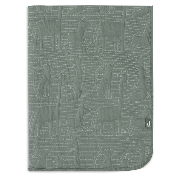 Jollein Jungle Jambo Ash Green / Laurel 100x150 cm Ledikantdeken 516-522-68036