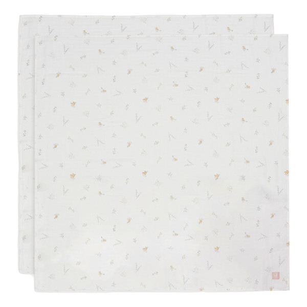 Jollein Lovely Birds 115 x 115 cm Hydrofiel Multidoek 2 Stuks 535-852-67104