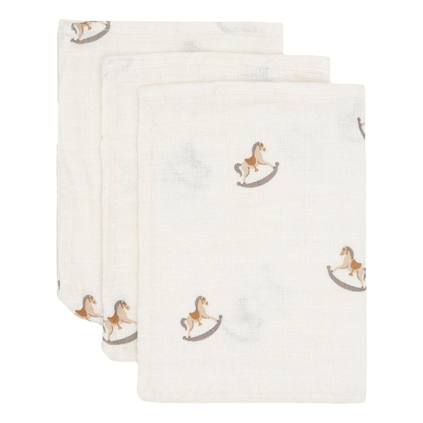 Jollein Nostalgic Ride 3 Stuks Hydrofiel Washandjes 536-848-67103