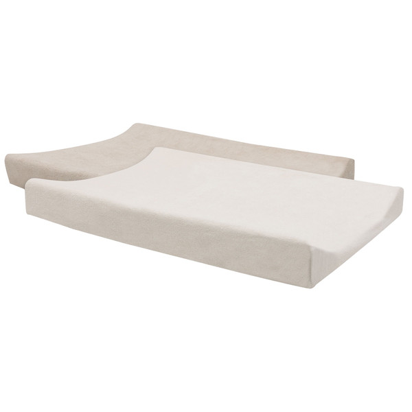 Jollein Oatmeal/Sand 50 x 70 cm Badstof Aankleedkussenhoes 2 Stuks 2550-503-68155