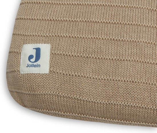 Jollein Pure Knit Biscuit 75 x 85 cm GOTS Aankleedkussenhoes 022-546-67012