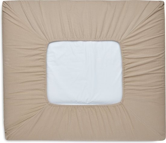 Jollein Pure Knit Biscuit 75 x 85 cm GOTS Aankleedkussenhoes 022-546-67012