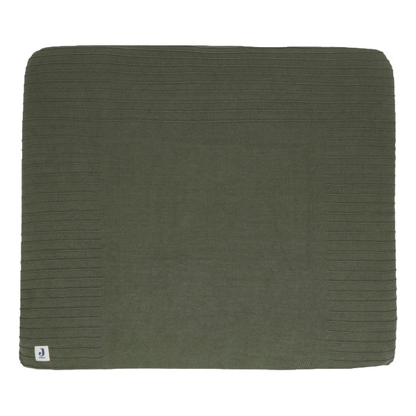 Jollein Pure Knit Leaf Green 75 x 85 cm GOTS Aankleedkussenhoes 022-546-67010