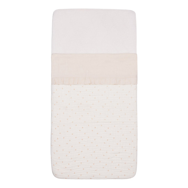 Jollein Ruffle Natural 120 x 150 cm Ledikantlaken 008-524-66041