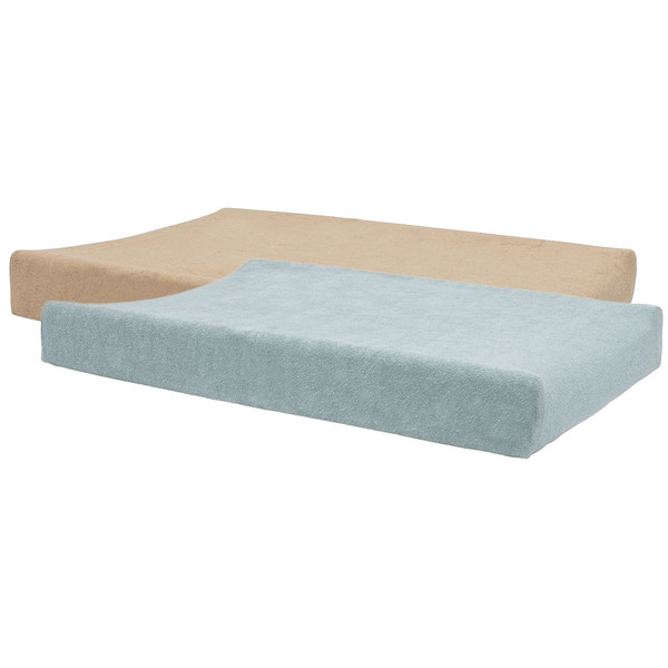 Jollein Sea Green / Biscuit Badstof Aankleedkussenhoes 2 Stuks 2550-503-68079