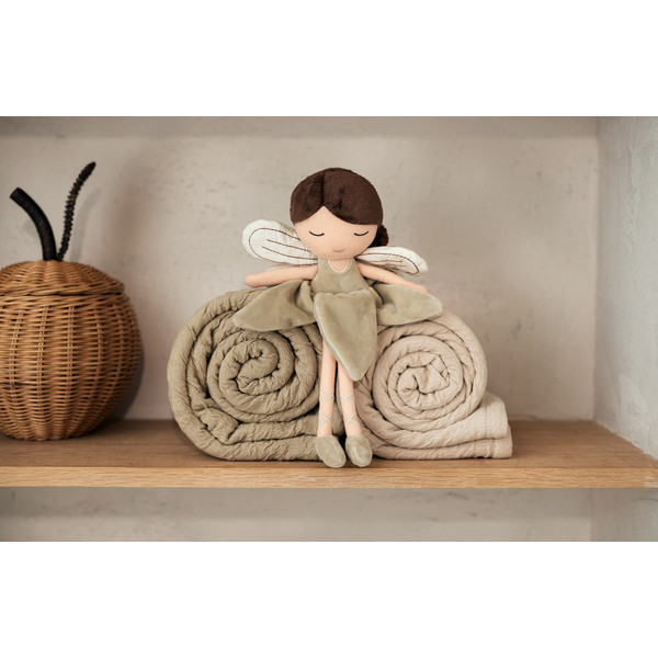 Jollein Soft Waves Olive Green / Velvet 100 x 150 cm Ledikantdeken 516-522-67052