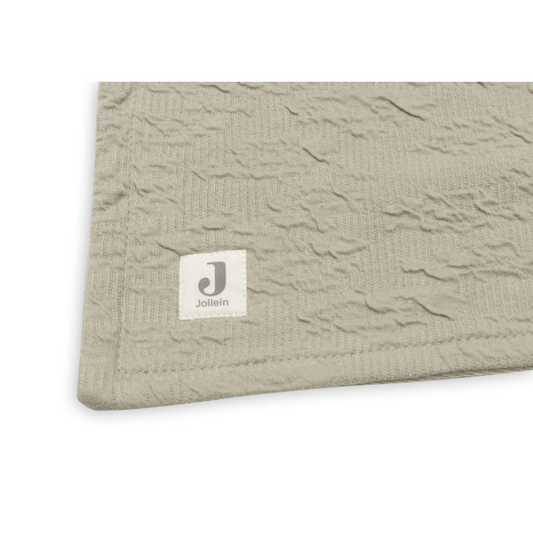 Jollein Soft Waves Olive Green / Velvet 100 x 150 cm Ledikantdeken 516-522-67052