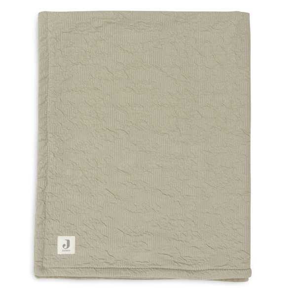 Jollein Soft Waves Olive Green / Velvet 100 x 150 cm Ledikantdeken 516-522-67052