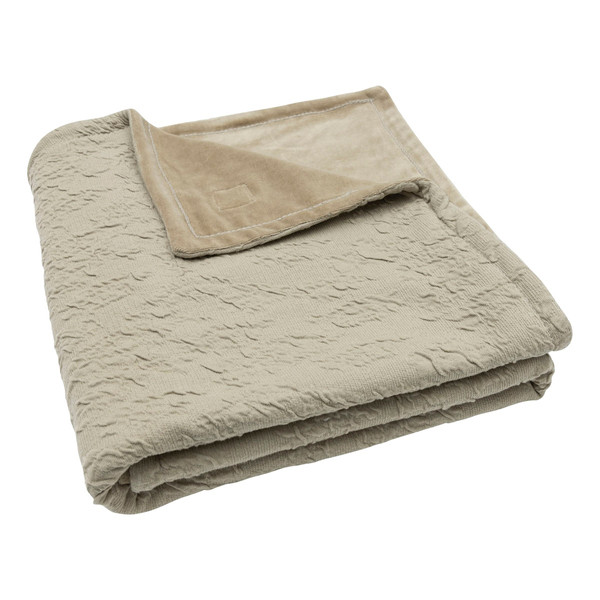 Jollein Soft Waves Olive Green / Velvet 100 x 150 cm Ledikantdeken 516-522-67052
