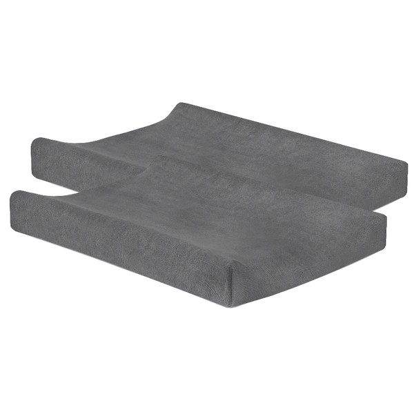 Jollein Storm Grey Badstof Aankleedkussenhoes 2 Stuks 2550-503-00094