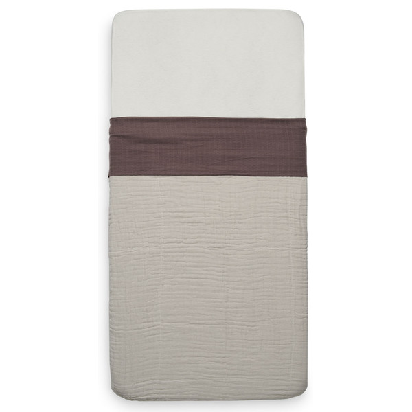 Jollein Wrinkled Cotton Chestnut 120 x 150 cm Ledikantlaken