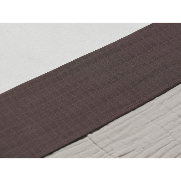Jollein Wrinkled Cotton Chestnut 120 x 150 cm Ledikantlaken