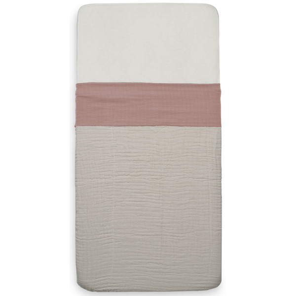 Jollein Wrinkled Cotton Rosewood 120 x 150 cm Ledikantlaken