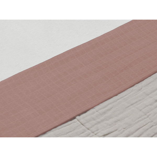 Jollein Wrinkled Cotton Rosewood 120 x 150 cm Ledikantlaken