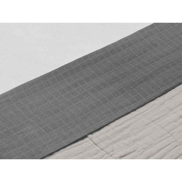 Jollein Wrinkled Cotton Storm Grey 120 x 150 cm Ledikantlaken